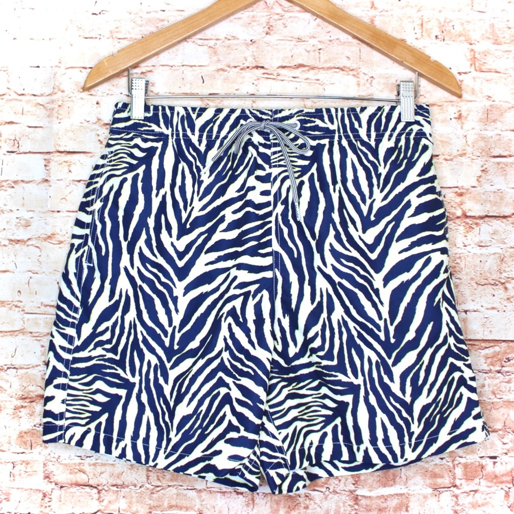 Boardies | Men’s Navy/Neon Zebra Board Shorts